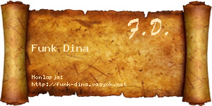Funk Dina névjegykártya